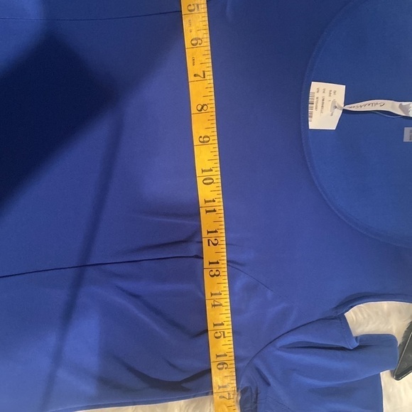 NY collection size S royal blue short sleeve cold shoulder Hi low maxi dress NWT - Picture 8 of 9